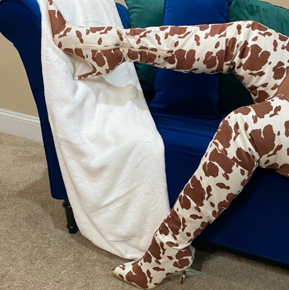 Cow Print Boots